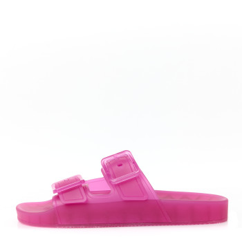 BALENCIAGA Technical Polyurethane Mallorca Slide Sandals 41 Pink