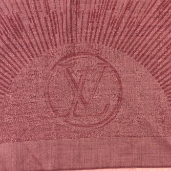 LOUIS VUITTON Cashmere Silk Monogram Shawl Fuchsia