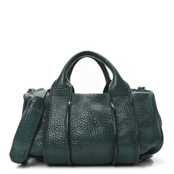 ALEXANDER WANG Pebbled Lambskin Inside Out Rocco Rhodium Hardware Dark Mosaic