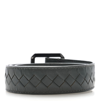 BOTTEGA VENETA Nappa Intrecciato Belt 115 46 Grey