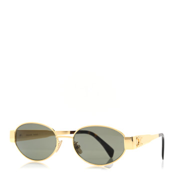 CELINE Metal Triomphe 01 Sunglasses CL40235U Gold Green