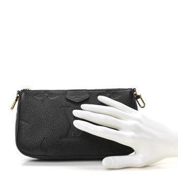 LOUIS VUITTON Empreinte Monogram Giant Multi Pochette Accessories Mini Pochette Black
