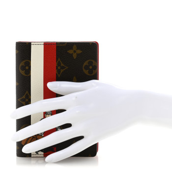 LOUIS VUITTON Monogram Groom Small Ring Agenda Cover Red