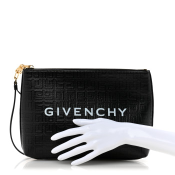 GIVENCHY Coated Canvas 4G Travel Pouch Black