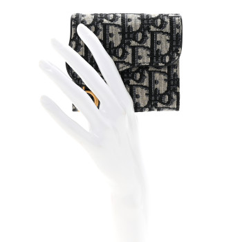 CHRISTIAN DIOR Oblique Saddle Lotus Wallet Blue