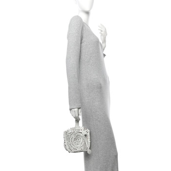 ALAIA Lux Calfskin Vienne Rose-Marie 19 Bag White