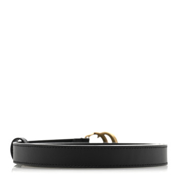 GUCCI Calfskin Double G 20mm Belt 120 48 Black