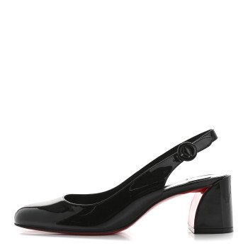 CHRISTIAN LOUBOUTIN Patent So Jane Sling 55 Pump 38.5 Black