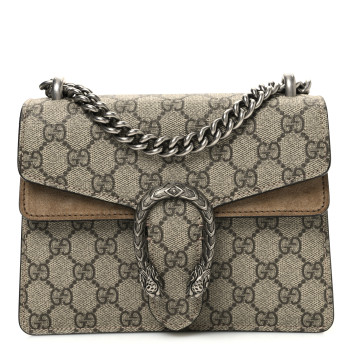 GUCCI GG Supreme Monogram Mini Dionysus Shoulder Bag Taupe