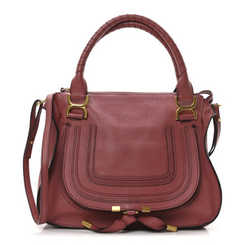 CHLOE Calfskin Medium Marcie Satchel Faded Rose