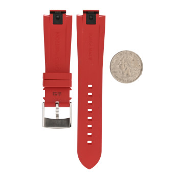 LOUIS VUITTON Rubber Monogram Tambour 10mm Watch Strap Red