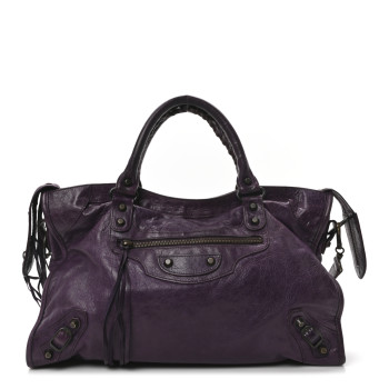 BALENCIAGA Agneau Classic Hardware City Raisin