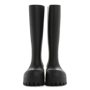 BALENCIAGA Rubber Bulldozer Rain Boots 38 Black