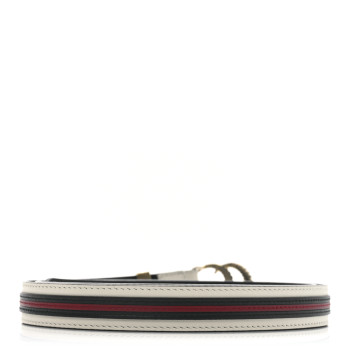 GUCCI Calfskin 20mm Torchon Double G Sylvie Belt 85 34 Off White Blue Red