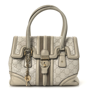 GUCCI Guccissima Treasure Shoulder Bag Off White