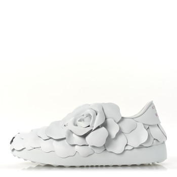VALENTINO GARAVANI Calfskin Atelier 03 Rose Edition Sneakers 37 White