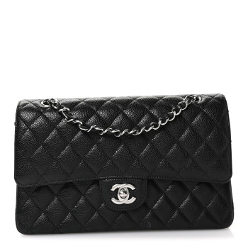 CHANEL Caviar Quilted Medium Double Flap Black
