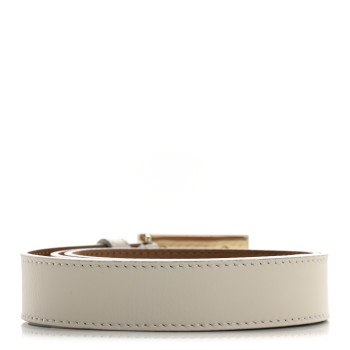 FENDI Calfskin Enamel  FF Belt 85 34  White