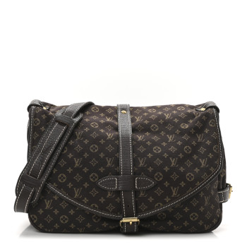 LOUIS VUITTON Monogram Mini Lin Saumur Ebene