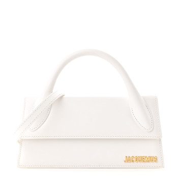 JACQUEMUS Smooth Calfskin Le Chiquito Long White