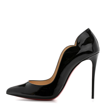 CHRISTIAN LOUBOUTIN Patent Hot Chick 100 Pumps 39.5 Black