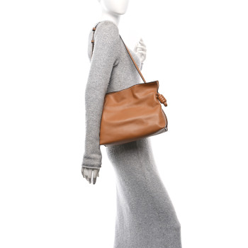 LOEWE Calfskin Flamenco Knot Clutch Warm Desert