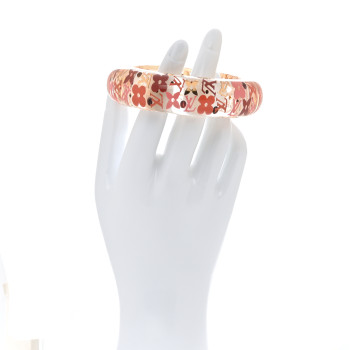 LOUIS VUITTON Resin Swarovski Small Inclusion GM Bracelet Tangerine
