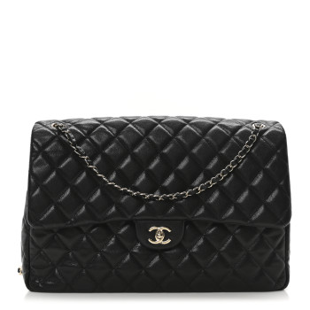 CHANEL Caviar Quilted XXL Travel Flap Bag Black