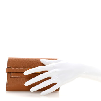 HERMES Epsom Medium Kelly Wallet Gold