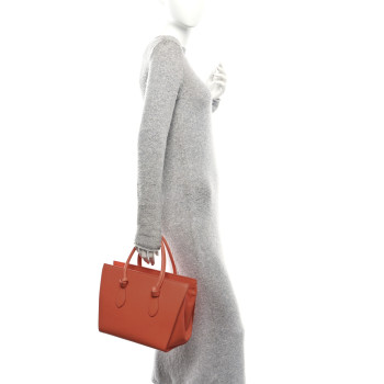 CELINE Calfskin Mini Tie Knot Tote Orange