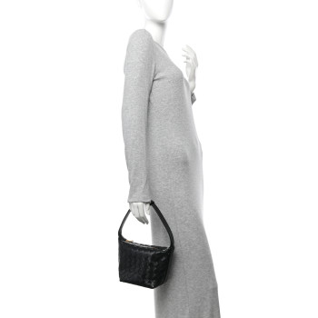 BOTTEGA VENETA Calfskin Nappa Intrecciato Candy Wallace Black