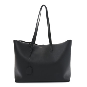 SAINT LAURENT Calfskin Large Shopping Tote Black