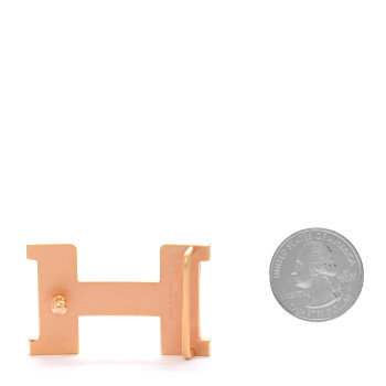 HERMES Martelee 32mm H Belt Buckle Rose Gold