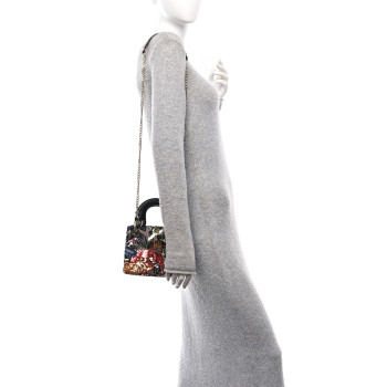 CHRISTIAN DIOR Sequin Lambskin Mini Lady Dior Multicolor