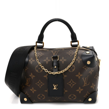 LOUIS VUITTON Monogram Petite Malle Souple Black