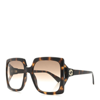GUCCI Acetate Square Frame Sunglasses GG0876S Tortoise