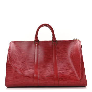 LOUIS VUITTON Epi Keepall 45 Castillan Red