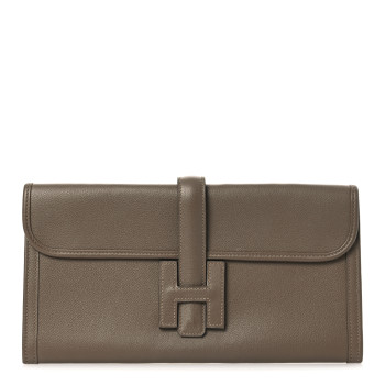 HERMES Evercolor Jige Elan 29 Clutch Beige De Weimar