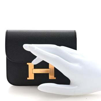 HERMES Epsom Constance Slim Wallet Black