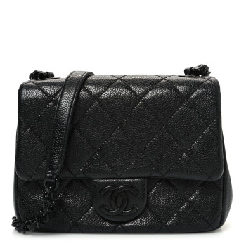 CHANEL Caviar Quilted Incognito Mini Square Flap Black