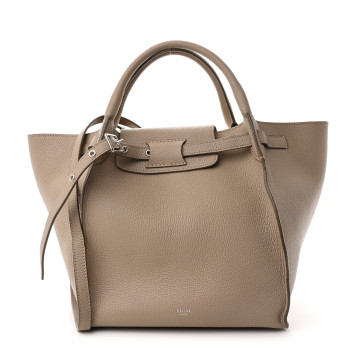 CELINE Supple Grained Calfskin Small Big Bag Light Taupe