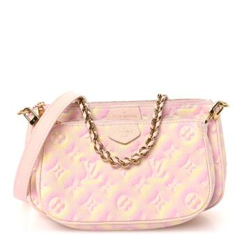 LOUIS VUITTON Empreinte Monogram Summer Stardust Multi Pochette Accessories Pink