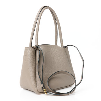 PRADA Vitello Daino Soft Mini Zippered Top Handle Bag Argilla