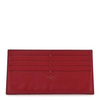 LOUIS VUITTON Calfskin Felicie Card Holder Insert Cherry