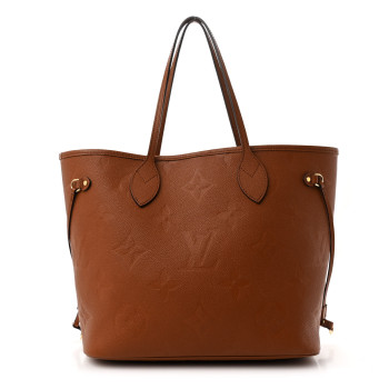 LOUIS VUITTON Empreinte Monogram Giant Neverfull MM Cognac