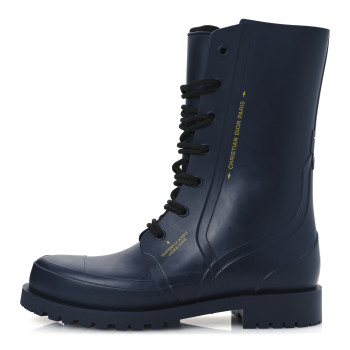 CHRISTIAN DIOR Rubber Diorcamp Low Boots 41 Indigo