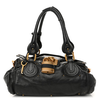 CHLOE Calfskin Medium Paddington Satchel Black