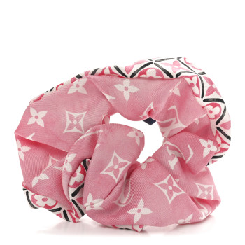 LOUIS VUITTON Silk Game On Chouchou Trop Chou Scrunchie Pink