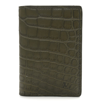 LOUIS VUITTON Alligator Pocket Organizer Green