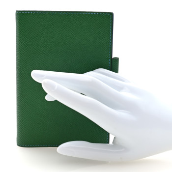 HERMES Courchevel Verso Globe Trotter Agenda Cover PM Bengale Bleu France